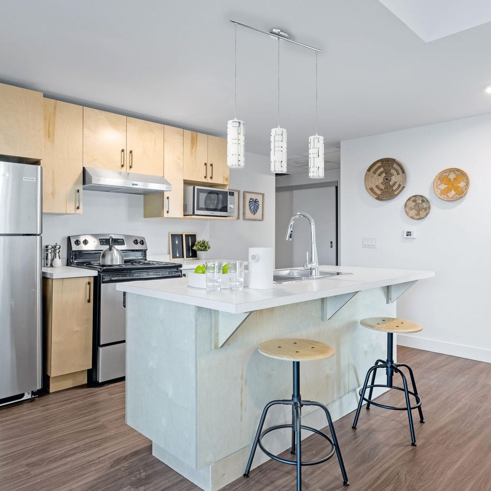 Bayman Modern Chrome and White Glass LED Island Pendant