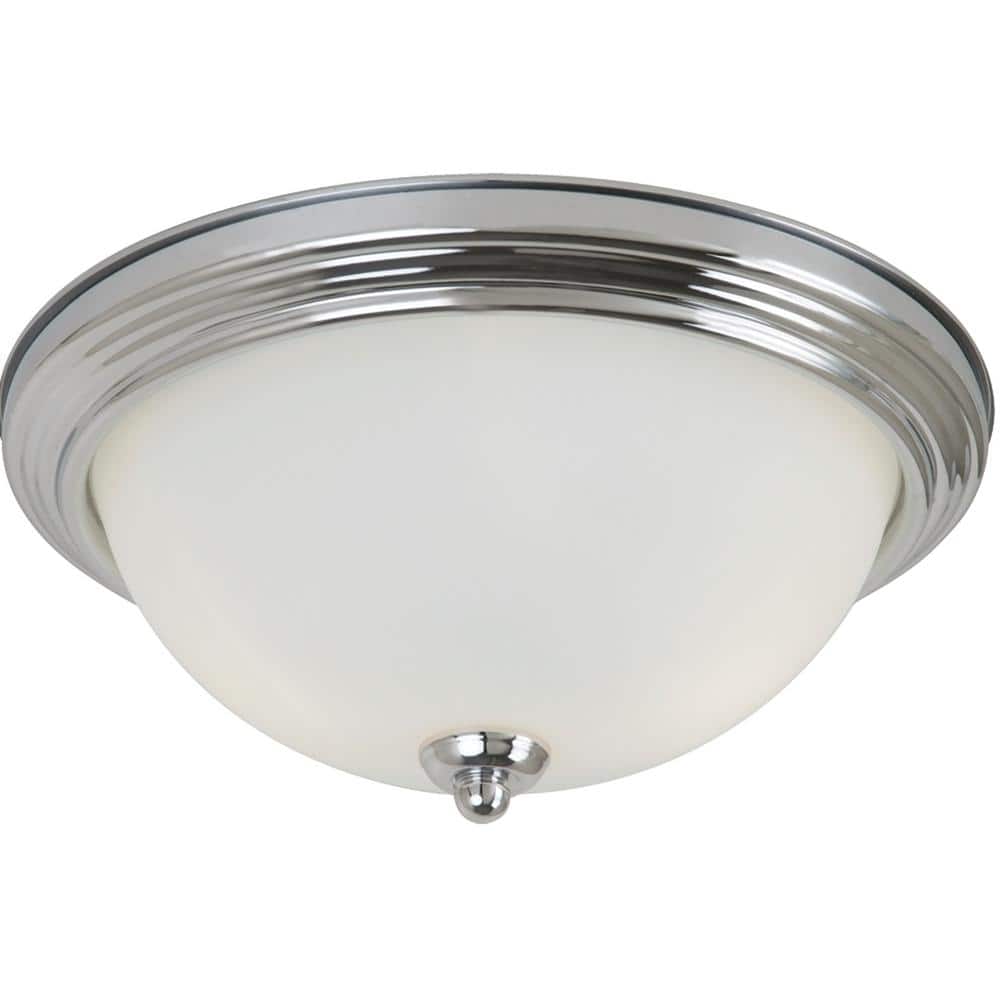 Geary Transitional Chrome 11.5" LED Energy Star Ceiling Flush Mount