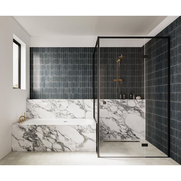 Bedrosians Celine 0.5 in. x 8 in. Matte Porcelain Jolly Trim in