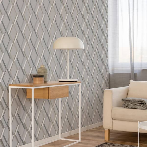 Prestige Geo Grey Wallpaper