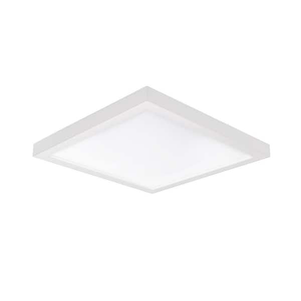 WAC Lighting Square 5 in. 1-Light White LED Flush Mount