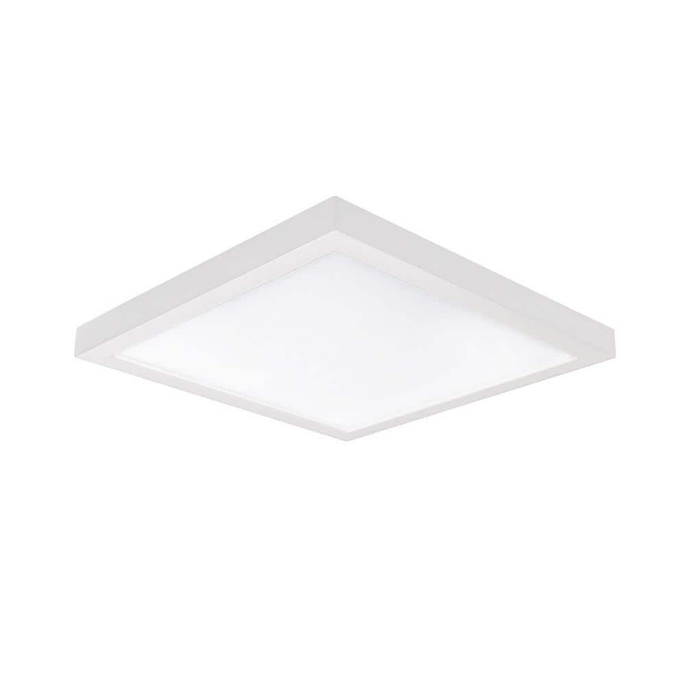 Slimline Square 5" White Aluminum LED Flush Mount, Energy Star