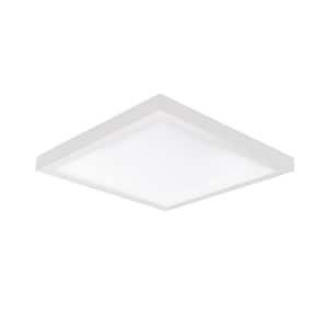 Square 5 in. 1-Light White LED Flush Mount