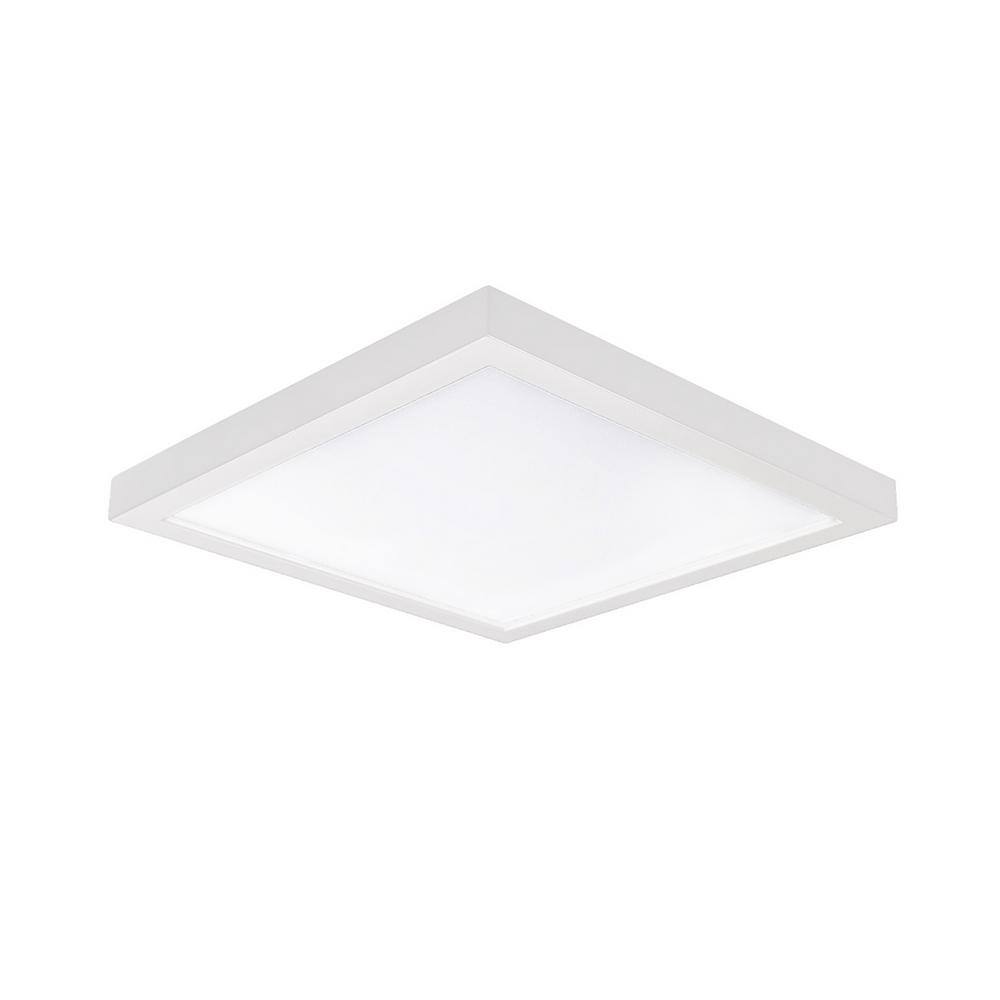 Sleek 7" White Square LED Flush Mount Light, Energy Star Rated