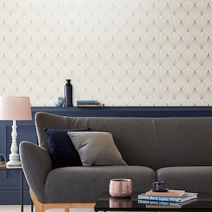 Rene Shimmer Gold Removable Wallpaper Sample