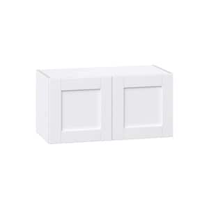 Milton 30 in. W x 14 in. D x 15 in. H Assembled Shaker Wall Bridge Kitchen Cabinet in Bright White