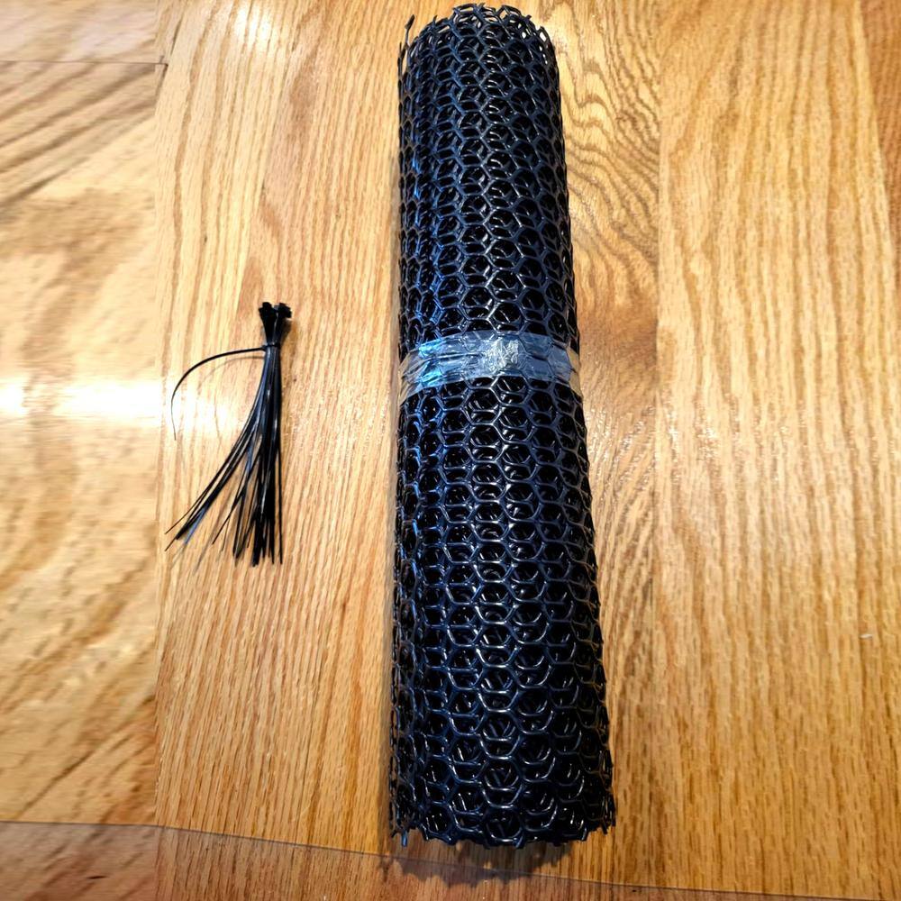 16 in. x 10 ft. Black Plastic Chicken Wire Mesh Fence