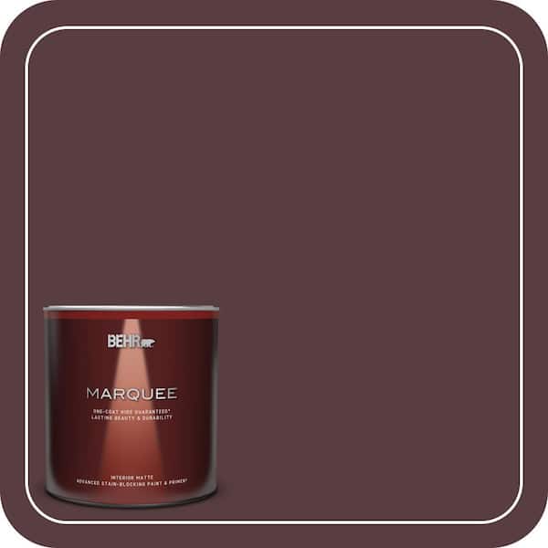 BEHR MARQUEE 1 qt. #PPU1-02 Divine Wine Matte Interior Paint & Primer