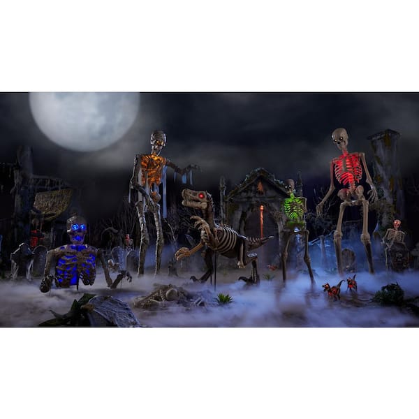 Home Accents Holiday 8 FT Long Grave & Bones Giant-Sized Animated