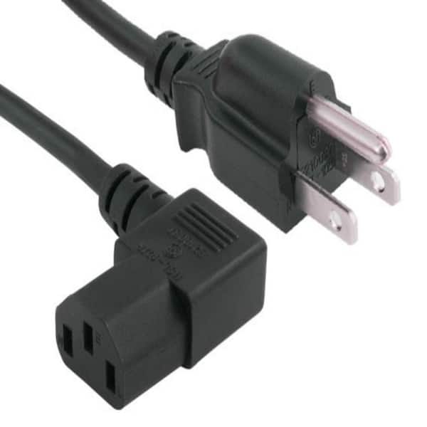 4 PACK of6 ft. Universal Right Angle Power Cord (NEMA 5-15P to IEC320 C13R)