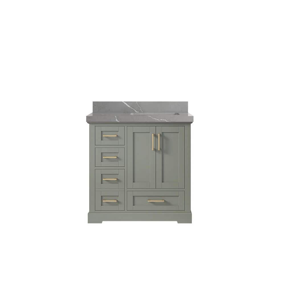 Willow Collections Boston 36 in. W x 22 in. D x 36 in. H Right Offset