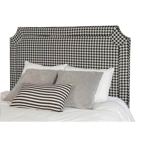 Leffler Home Manor Belgrave Upholstered Queen Headboard in Jitterbug Flax with Black Trim