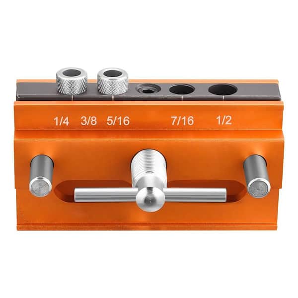 Doweling Jig Kit, Self Centering Dowel Drill Jig for Straight Holes, Aluminum Alloy Woodworking Tools, for Wood Working