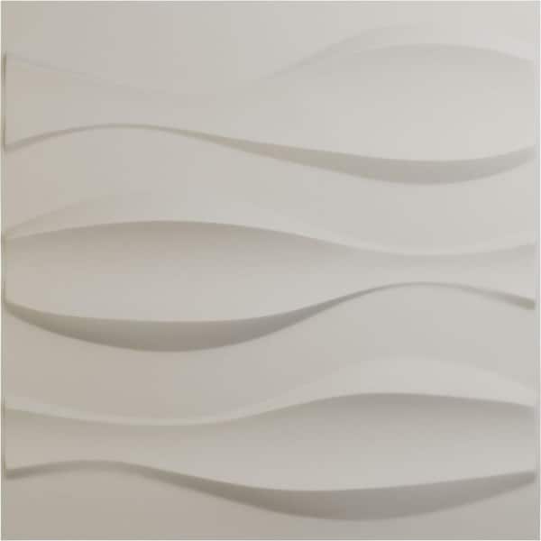 Ekena Millwork 19 5/8 in. x 19 5/8 in. Thompson EnduraWall Decorative 3D Wall Panel, Satin Blossom White (Covers 2.67 Sq. Ft.)