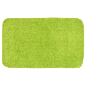 30 in. x 50 in. Lime-Aid Green Traditional Plush Nylon Rectangle Bath Rug