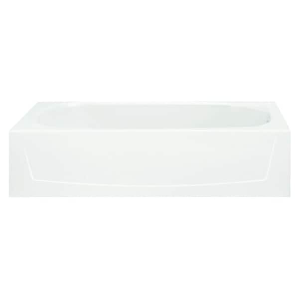 Sterling Performa 60 in. Right Drain Rectangular Alcove Soaking Tub in White