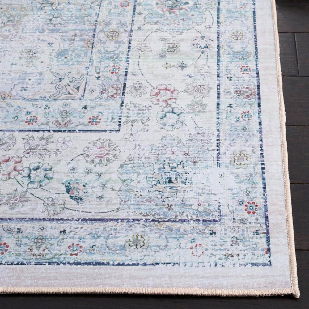 Easy-Care Tucson Beige & Green Synthetic 4' x 6' Area Rug
