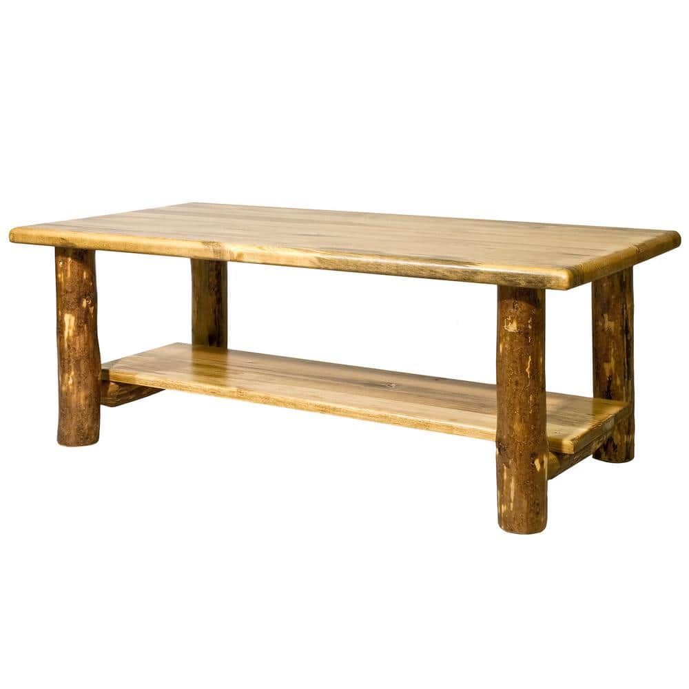 Puritan Pine Rectangular Coffee Table with Underneath Storage