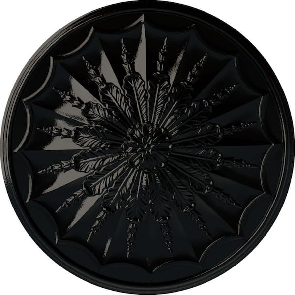 Ekena Millwork 27-1/8 in. x 2-5/8 in. Artis Urethane Ceiling Medallion, Black Pearl