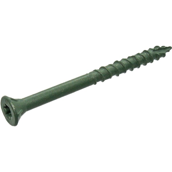 #9 x 2-1/2 in. Green Exterior Self-Starting Torx Flat-Head Wood Deck Screws (25 lb./1823-Piece)