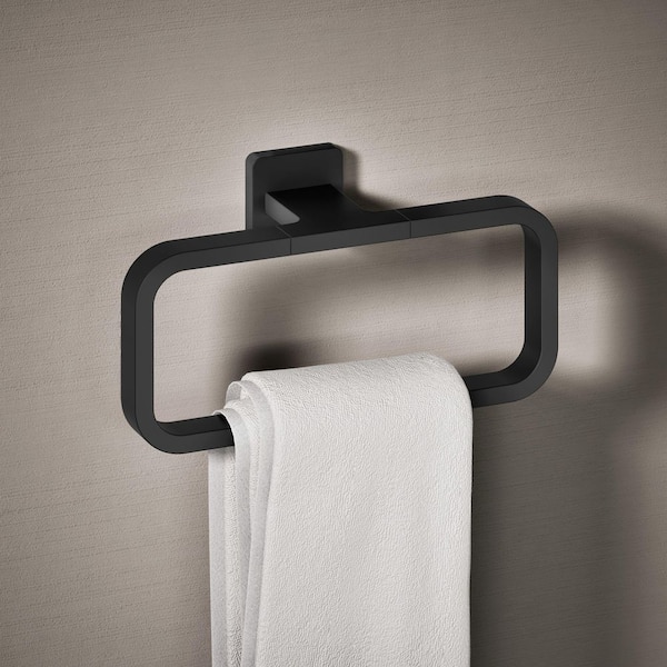 Mavera Wall Mounted Towel Ring in Matte Black