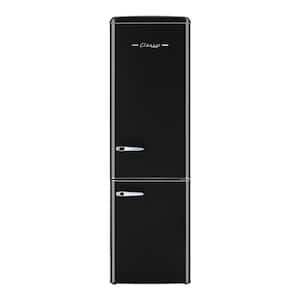 iio 11 Cu. ft. Retro Frost Free Bottom Freezer Refrigerator in Black