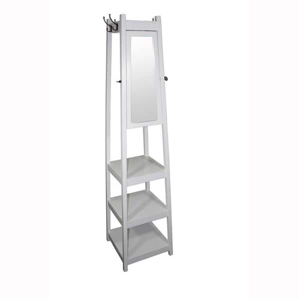ORE International 7 in. H 3-Pair 3-Tier White Particle Board Shoe Rack