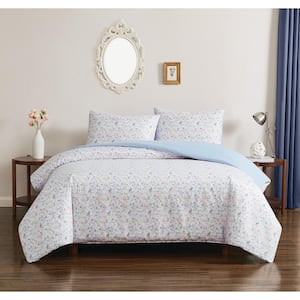 Maine Floral Multiple Polyester 3-Piece Full/Queen Comforter Set