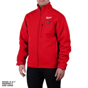Men's 3X-Large M12 12V Lithium-Ion Cordless TOUGHSHELL Red Heated Jacket with (1) 3.0 Ah Battery and Charger