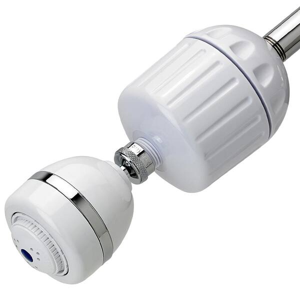 Sprite Showers High Output 2 Shower Water Filtration System in White with Shower Head