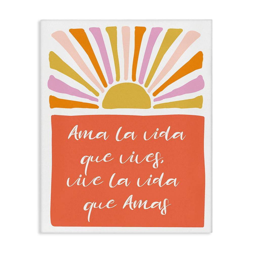 Love the Life You Live by Elizabeth Medley Gallery Wrapped Unframed Typography Graphic Art Print 48 in. x 36 in.