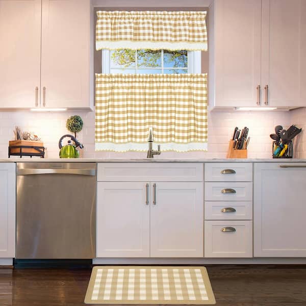 Buffalo Check Taupe 18 in. x 30 in. Anti-Fatigue Mat