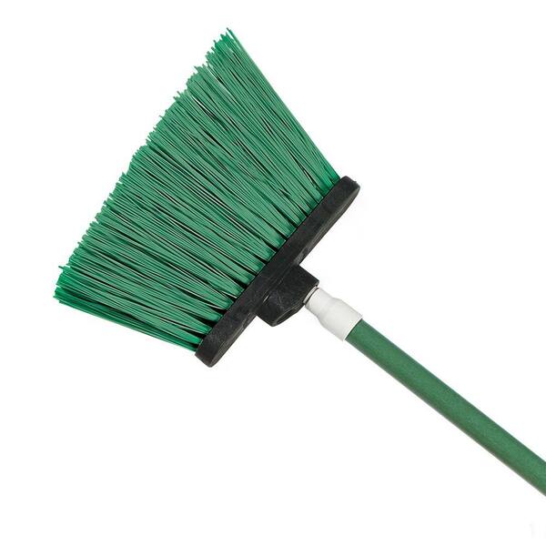 Carlisle Sparta Spectrum 56 in. Duo-Sweep Angle Broom with Un-Flagged Bristle in Green (Case of 12)