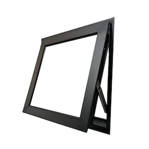 TEZA DOORS 59.5 in. x 35.5 in. Black Aluminum Low-E Double-Pane