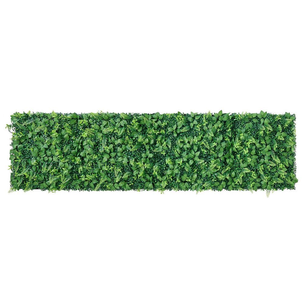 Artificial Plant Wall, 24 in. W x 2.36 in. H Green Plastic Privacy 4-Pack Boxwood Panels, Backdrop Hedge 2025 update price history on PriceWatchPro