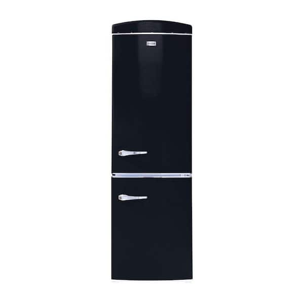 24in RETRO BOTTOM MOUNT 11cf Refrigerator Fast Freeze 110V in Black