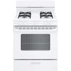 30 in. 4.8 cu. ft. Gas Range in White