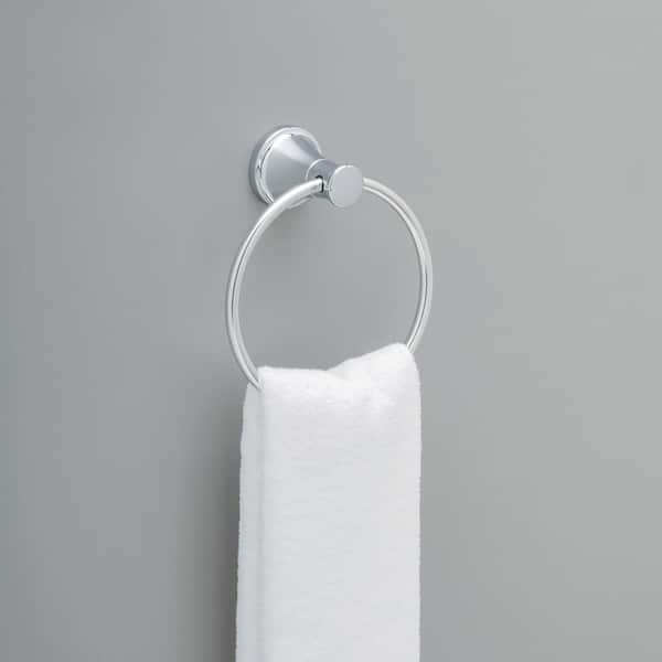 Casara Wall Mount Round Closed Towel Ring Bath Hardware Accessory in Polished Chrome