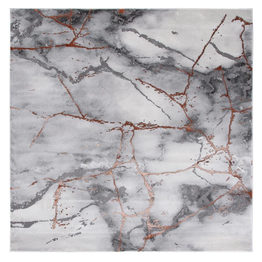 Craft Gray/Brown 7 ft. x 7 ft. Distressed Abstract Square Area Rug price history on PriceWatchPro