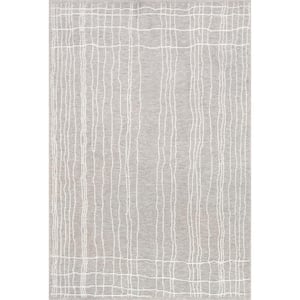 Cortney Casual Wavy Striped Beige 5 ft. 3 in. x 7 ft. 6 in. Area Rug