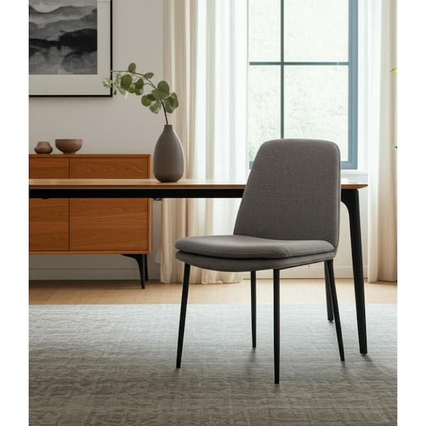 Gray Metal Side Chair