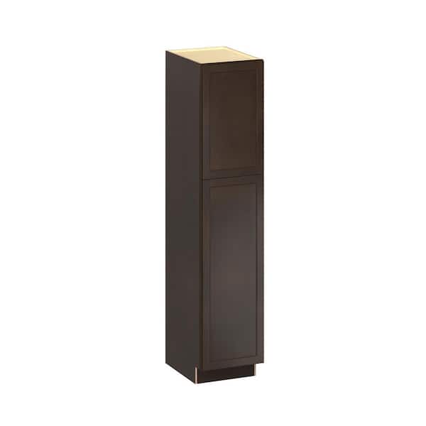 Emerson Cocoa Pantry with Right door Ready to Assemble with 3 Adjustable Shelf (18 in. W x 84-in. H x 24-in. D)