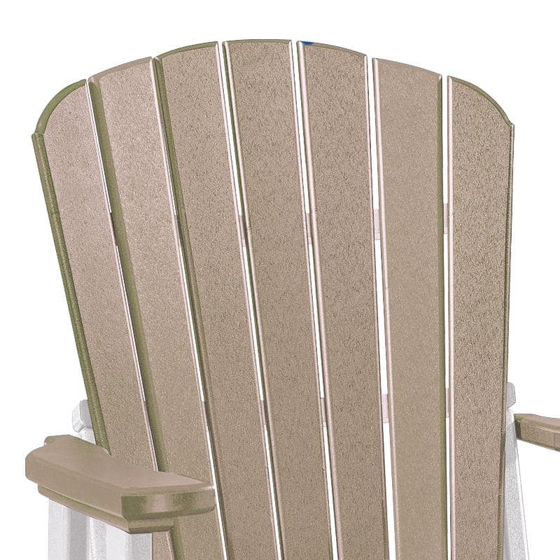Amish Crafted Light Brown & White Poly Resin Outdoor Glider Chair