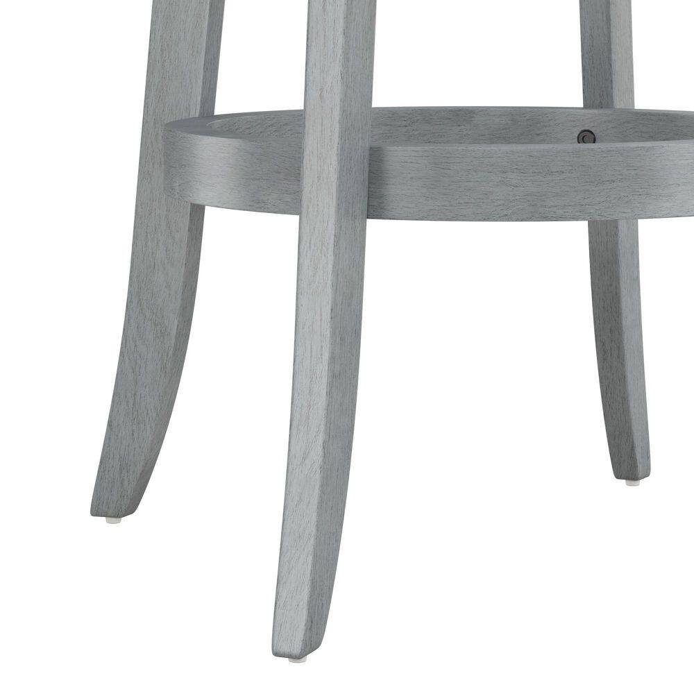 Savana 30" Blue Wirebrush Cream Swivel Wood Barstool