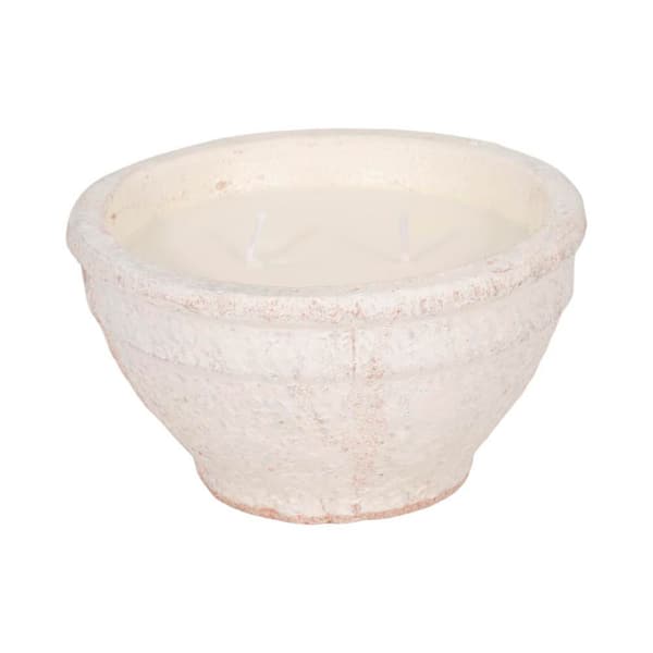 Liv & Skye 6 in. White Ceramic Citrus Sea Salt and Lemon