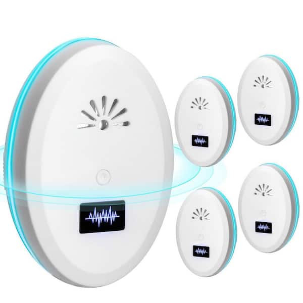 Ultrasonic 4-Pack Pest Repeller: Mice, Rats, Spiders and Insects Indoor Plug-In Solution for a Rodent-Free Home