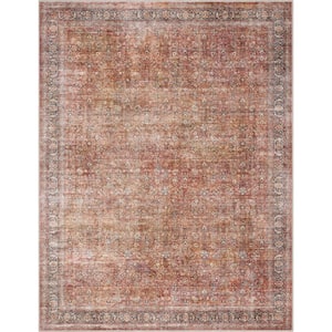 Red 9 ft. 10 in. x 13 ft. Flat-Weave Asha Delphine Vintage Persian Oriental Area Rug