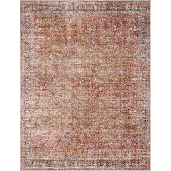 Well Woven Red 9 ft. 10 in. x 13 ft. Flat-Weave Asha Delphine Vintage Persian Oriental Area Rug