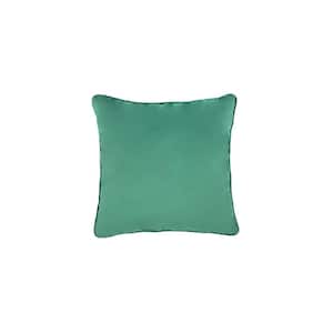Seren Dark Green Polyester Velvet 20 in. W x 20 in. L Indoor Pillow (1-Throw Pillow)