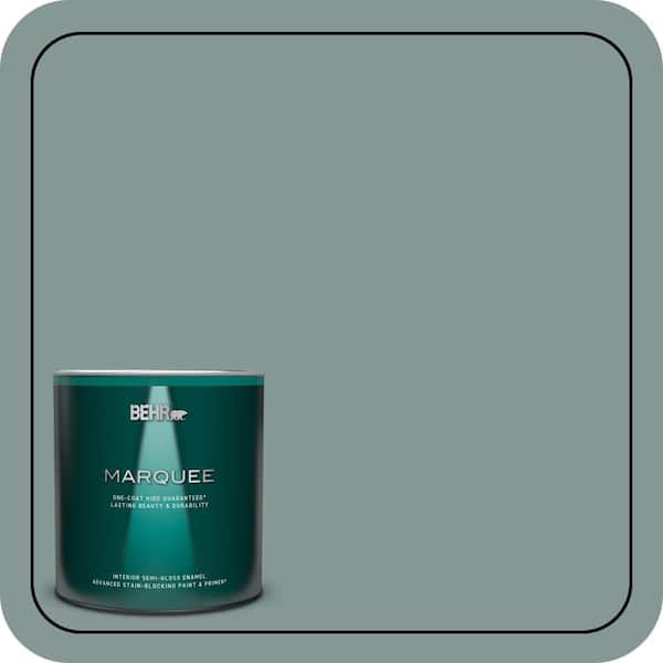 BEHR MARQUEE 1 qt. #T18-15 In The Moment Semi-Gloss Enamel Interior Paint & Primer